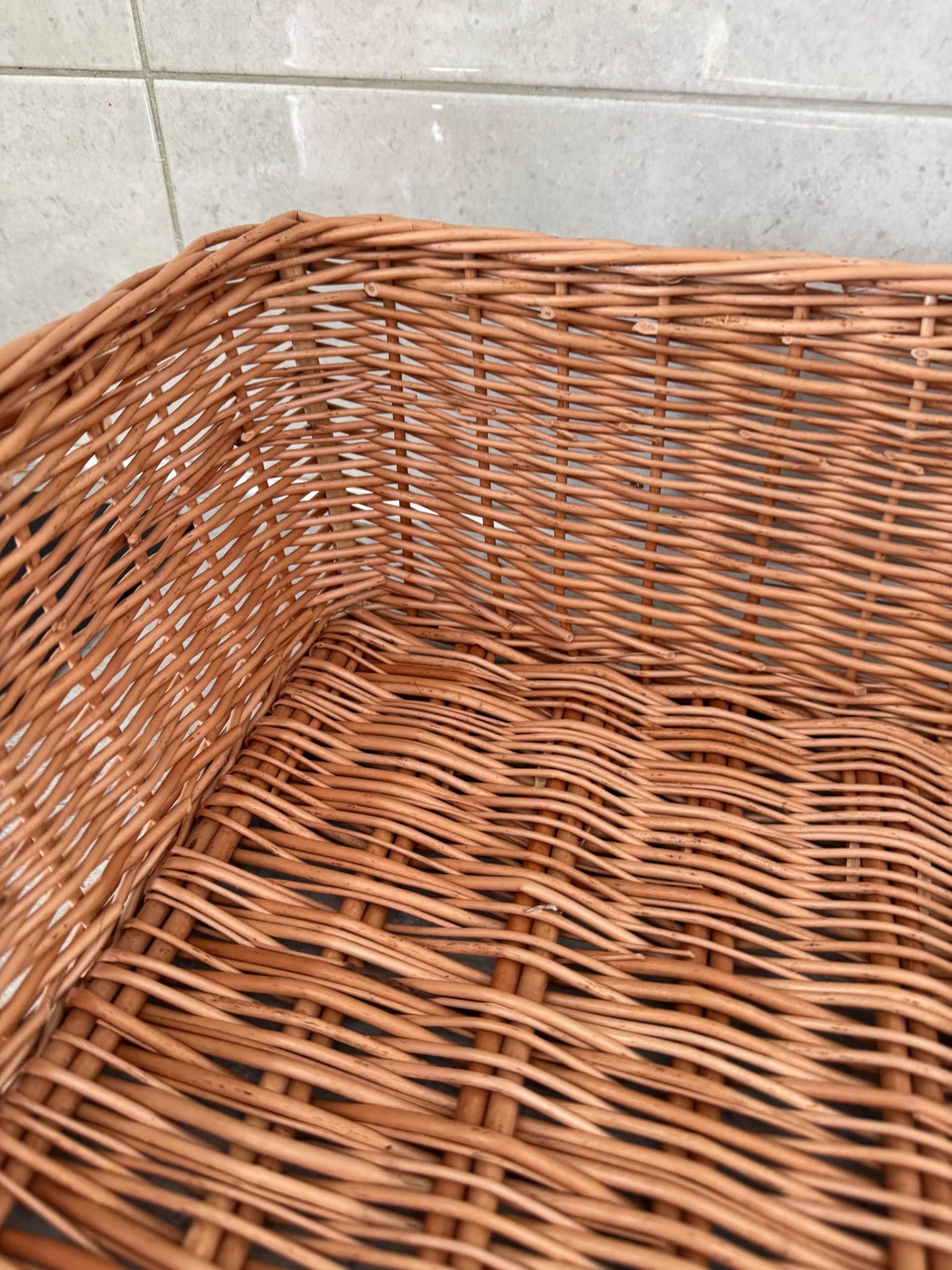 BinkyPaws Petite Natural Wicker Pet Bed | Handwoven in Poland